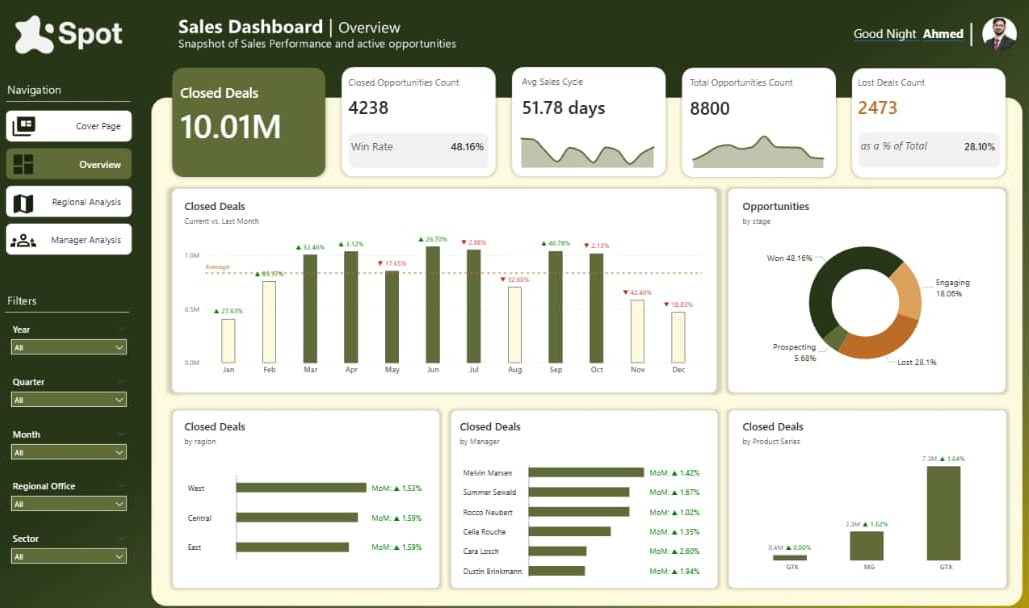 Power BI dashboard project preview
